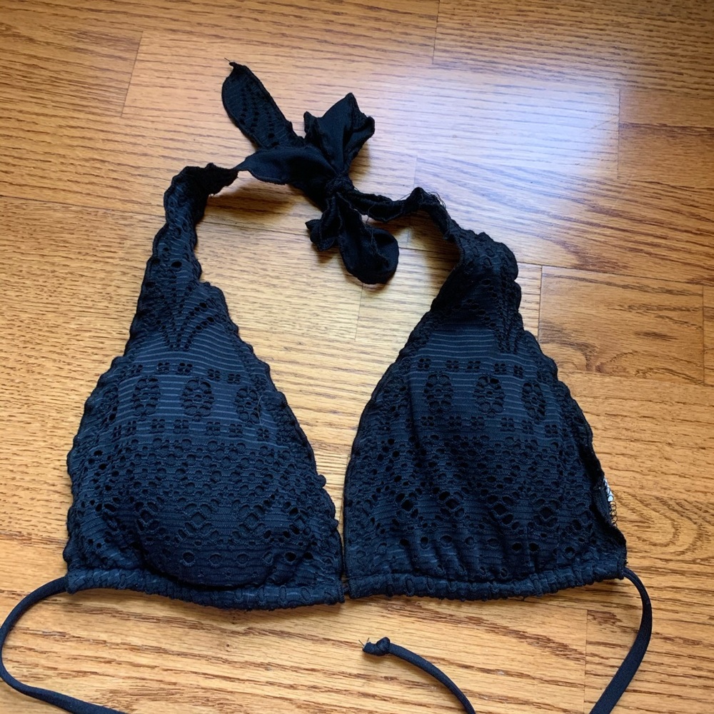 Black Halter Swim Top